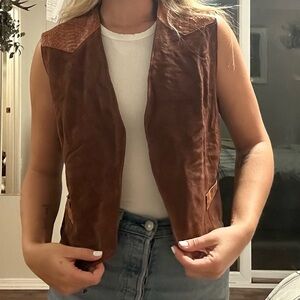 Western Leather Vest
